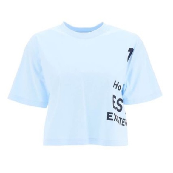 BURBERRY Tops - Burberry 'laney' horseferry print cropped t-shirt